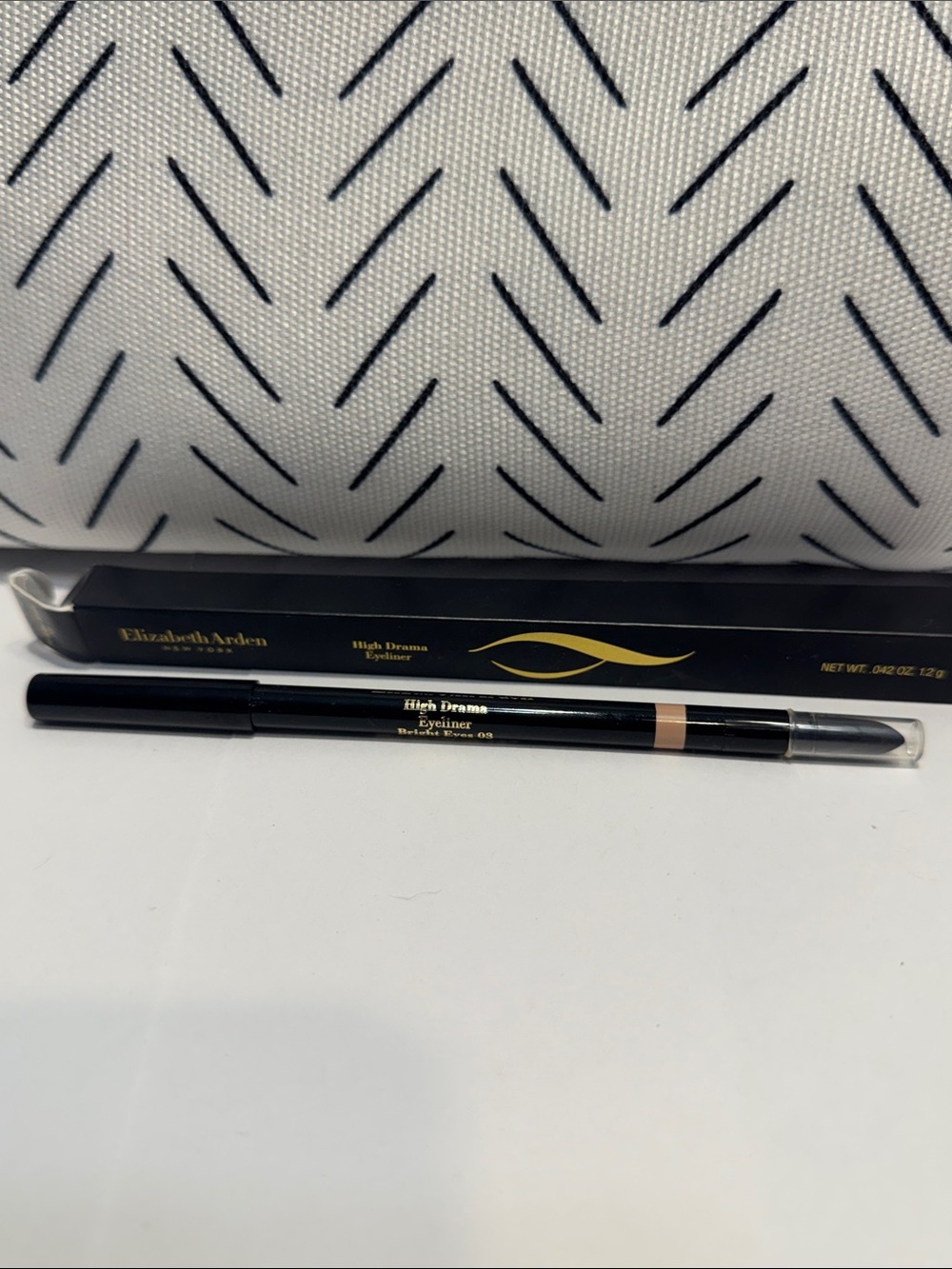 Elizabeth Arden High Drama Eyeliner Pencil in Black with Nude Smudge Tip